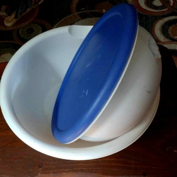 2 Vintage Plastic Sterlite nesting bowls with one cover - Picture 1 of 5